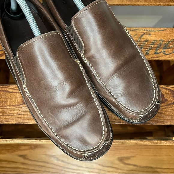 Cole Haan Brown Leather Tucker Venetian Driver Slip On Loafers Shoes Men’s 10.5 - Picture 8 of 10